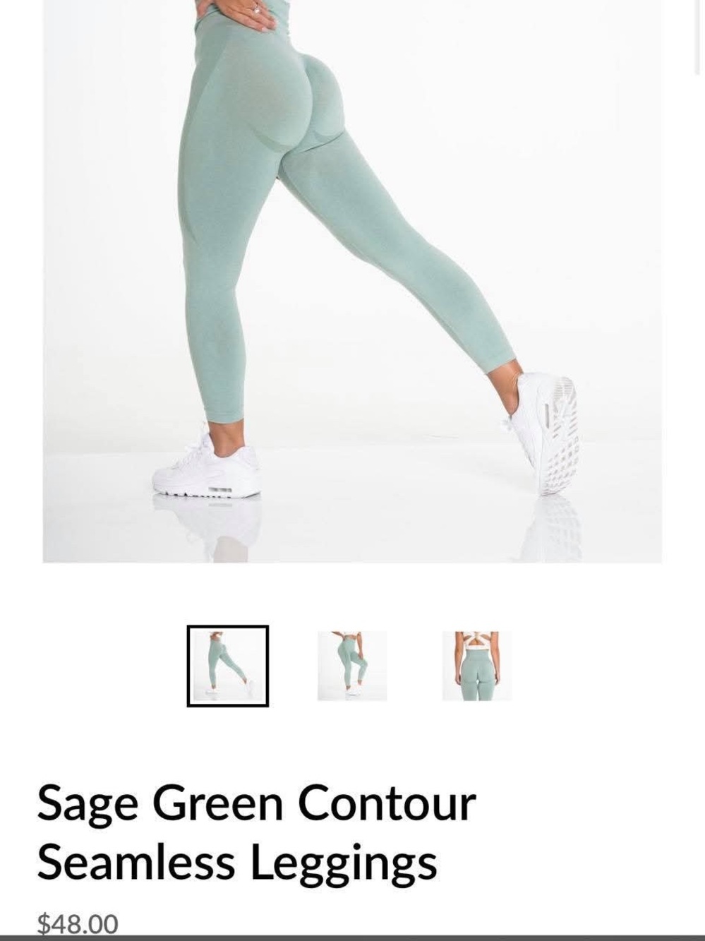 NVGTN Sage Green Contour Seamless Leggings